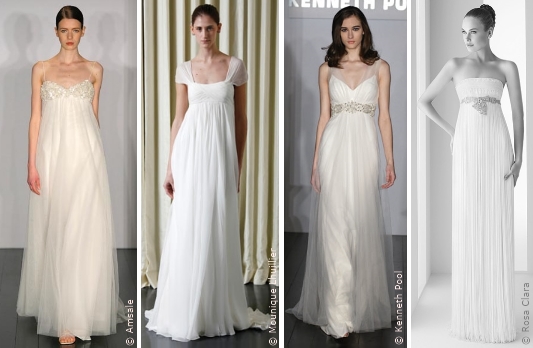 Wahl Des Brautkleides Das Empirekleid Die Silhouetten Modetrends Designer Modelabels Fur Brautmode